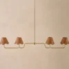Lucinda Rattan Scallop Linear Chandelier
