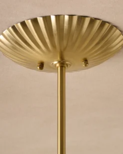 Lucinda Rattan Scallop Linear Chandelier