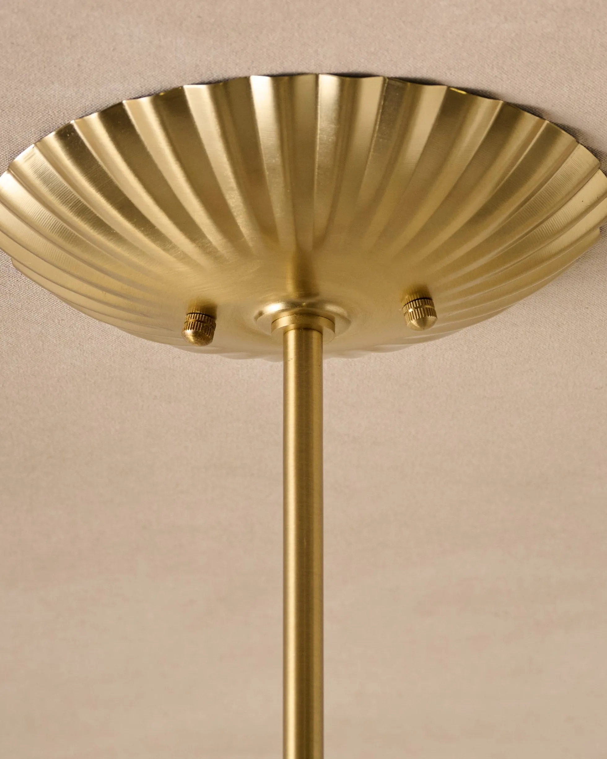 Lucinda Rattan Scallop Linear Chandelier