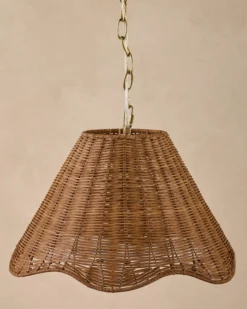 Lucinda Rattan Scallop Pendant (14"-20")