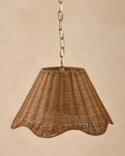 Lucinda Rattan Scallop Pendant (14