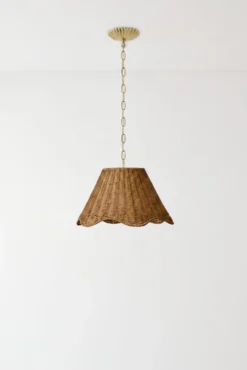 Lucinda Rattan Scallop Pendant (14