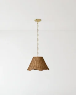 Lucinda Rattan Scallop Pendant (14