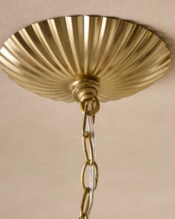 Lucinda Rattan Scallop Pendant (14