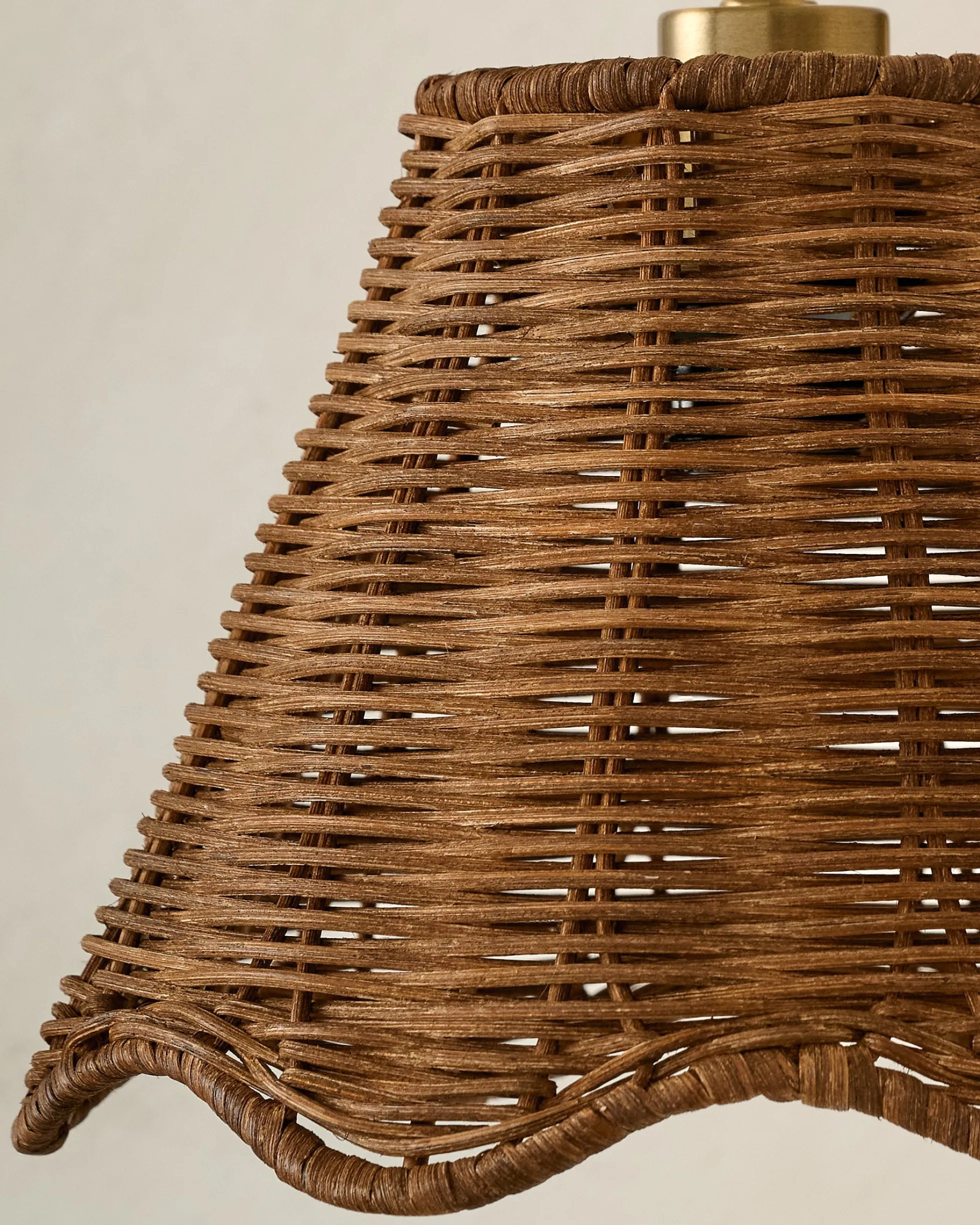 Lucinda Rattan Scallop Wired Sconce