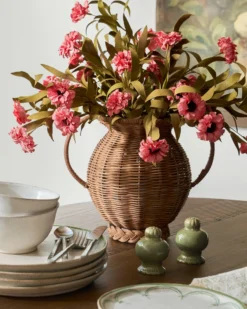 Mabel Rattan Vase
