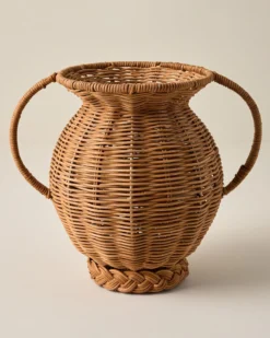 Mabel Rattan Vase