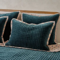 Magical Forest Audrey Velvet Block Print Quilt + Sham Set (King)