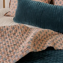 Magical Forest Audrey Velvet Block Print Quilt + Sham Set (King)