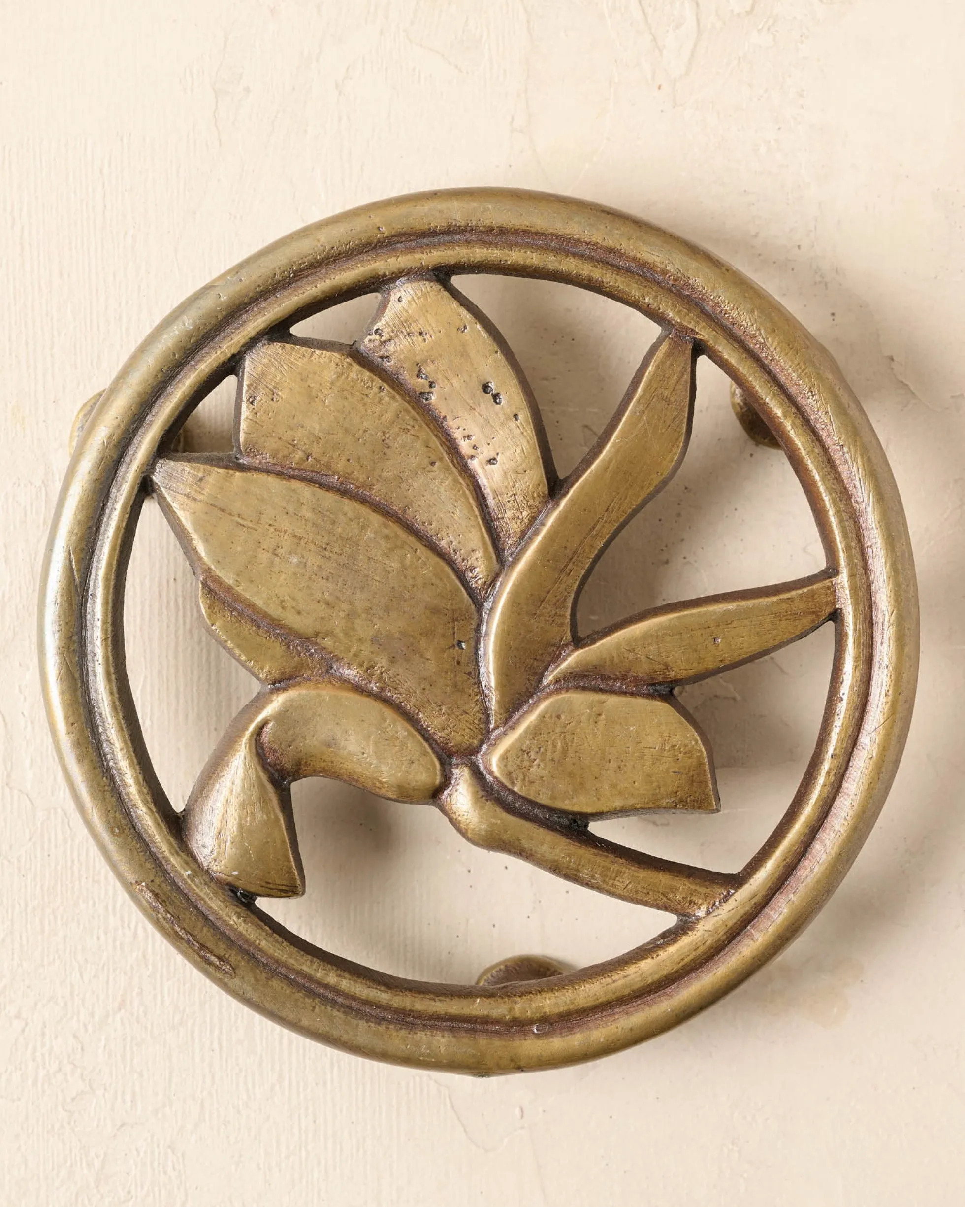 Magnolia Antique Brass Trivet