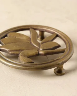 Magnolia Antique Brass Trivet