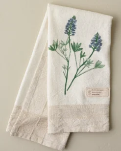 Magnolia Bluebonnet Garden Tea Towel