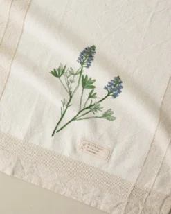 Magnolia Bluebonnet Garden Tea Towel