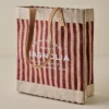 Magnolia Burgundy Stripe Market Tote