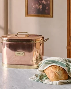 Magnolia Copper Bread Box