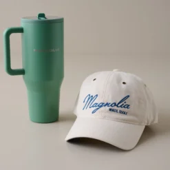 Magnolia Cream Hat and Sage 32oz Traveler Bundle