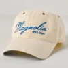 Magnolia Embroidered Script Cream Hat