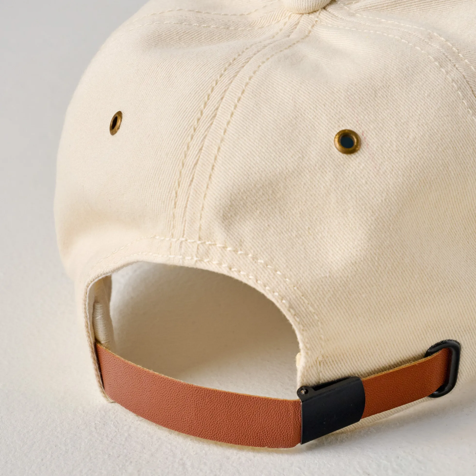 Magnolia Embroidered Script Cream Hat