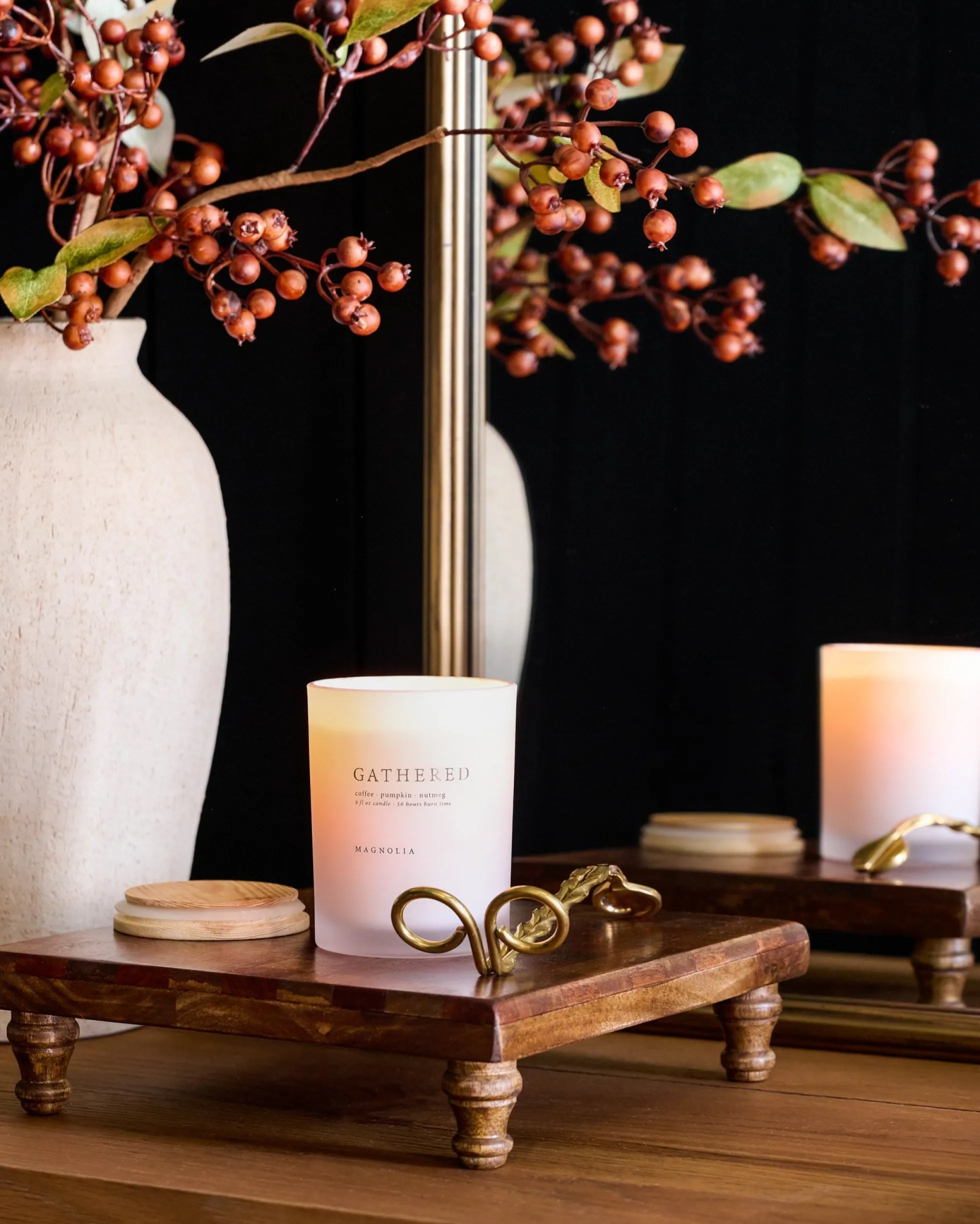 Magnolia Gathered Candle