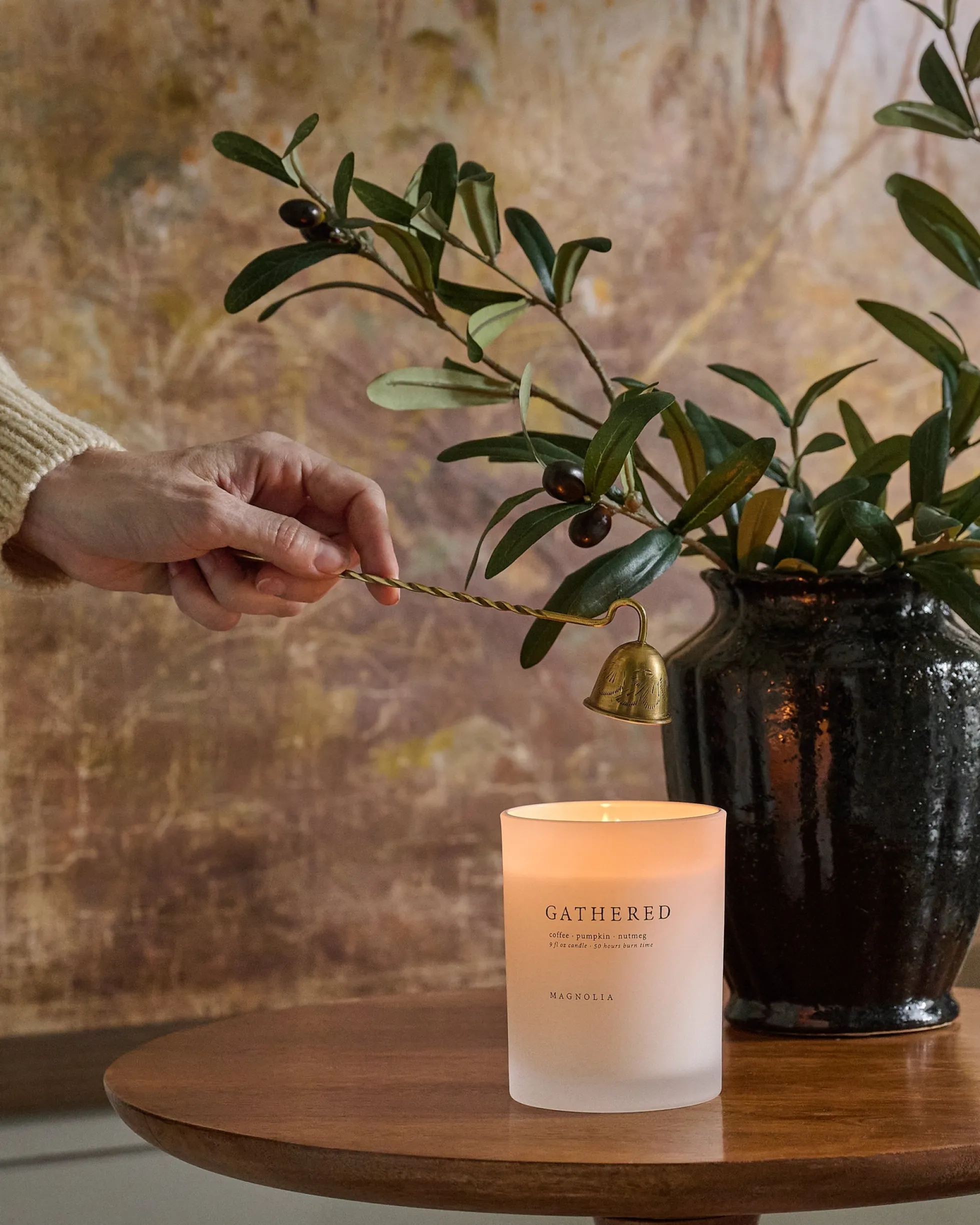 Magnolia Gathered Candle