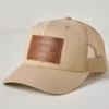 Magnolia Khaki Leather Patch Hat