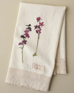 Magnolia Larkspur Garden Tea Towel