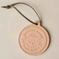 Magnolia Leather Ornament