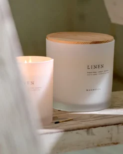 Magnolia Linen Candle