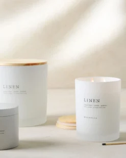 Magnolia Linen Candle