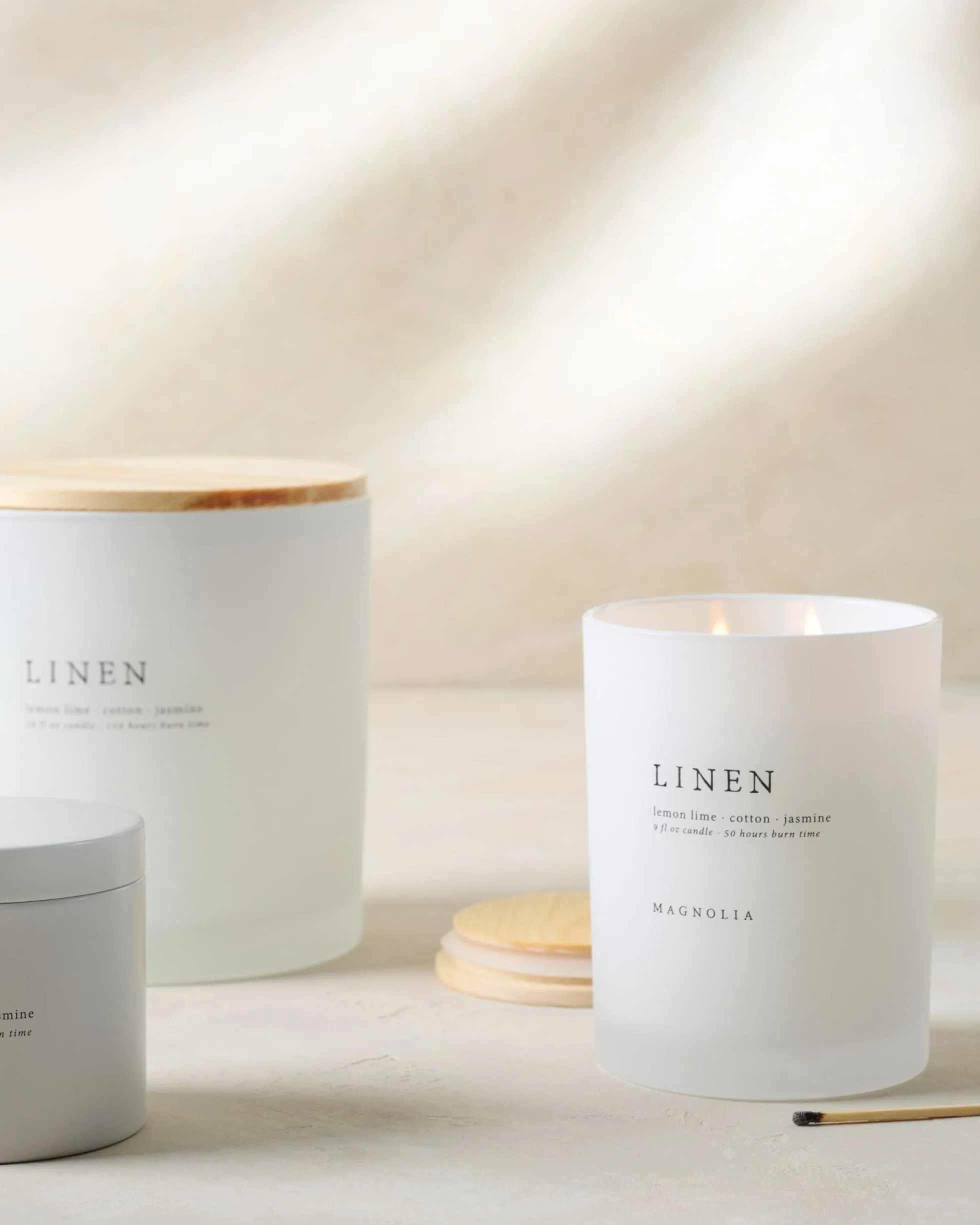Magnolia Linen Candle