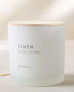 Magnolia Linen Candle