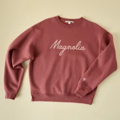 Magnolia Marsala Embroidered Heart Sweatshirt