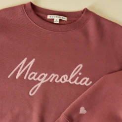 Magnolia Marsala Embroidered Heart Sweatshirt