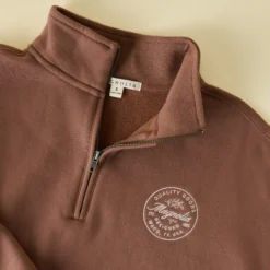 Magnolia Mocha Quarter Zip Sweatshirt