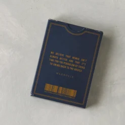 Magnolia Navy Playing Cards