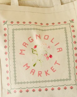 Magnolia Pink Strawberries Canvas Tote