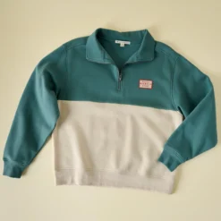 Magnolia Quarter Zip Colorblock Sweatshirt