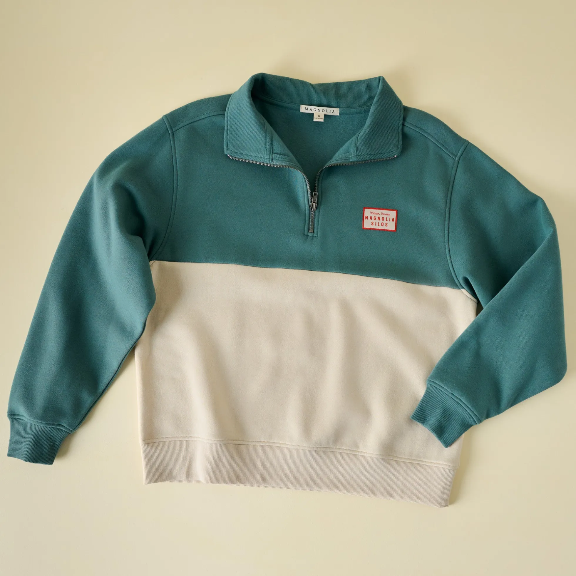 Magnolia Quarter Zip Colorblock Sweatshirt