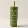 Magnolia Roadtrip 24oz Olive Cold Tumbler with Straw