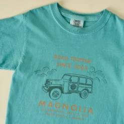 Magnolia Road Trippin Green Kids Shirt