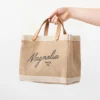 Magnolia Script Market Tote