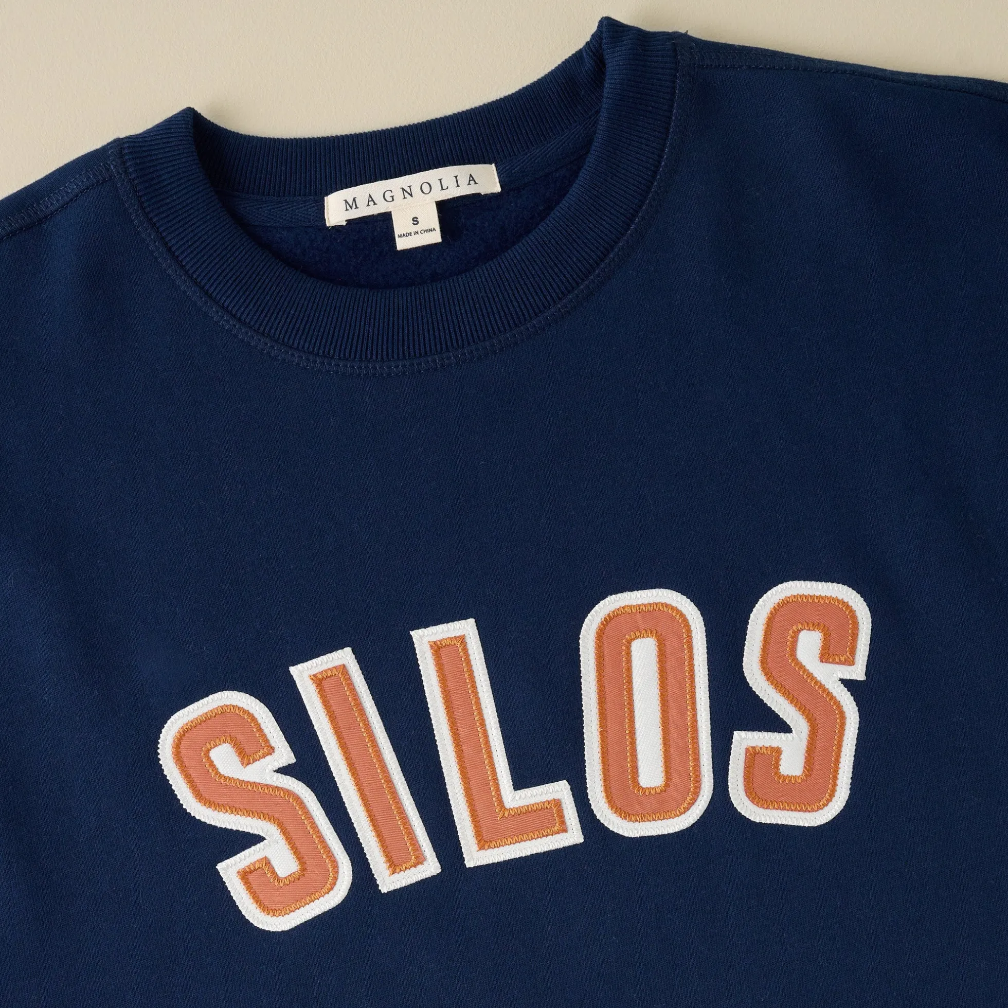Magnolia Silos Navy Sierra Applique Sweatshirt