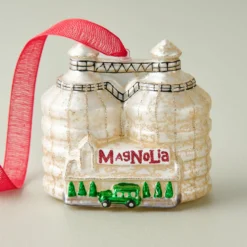 Magnolia Silos Vintage Glass Ornament