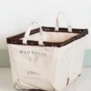 Magnolia Steele Canvas Small Basket - 2 BU