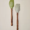 Magnolia Turned Handle Flower Spatula Bundle