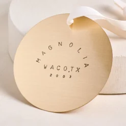 Magnolia Waco TX Brass Ornament