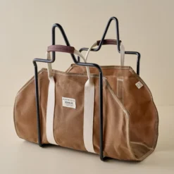 Magnolia Waxed Canvas Log Holder + Frame