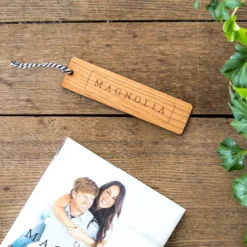 Magnolia Wooden Bookmark