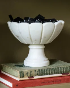 Marble Scalloped Accent Bowl