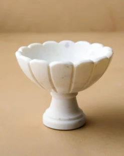 Marble Scalloped Accent Bowl